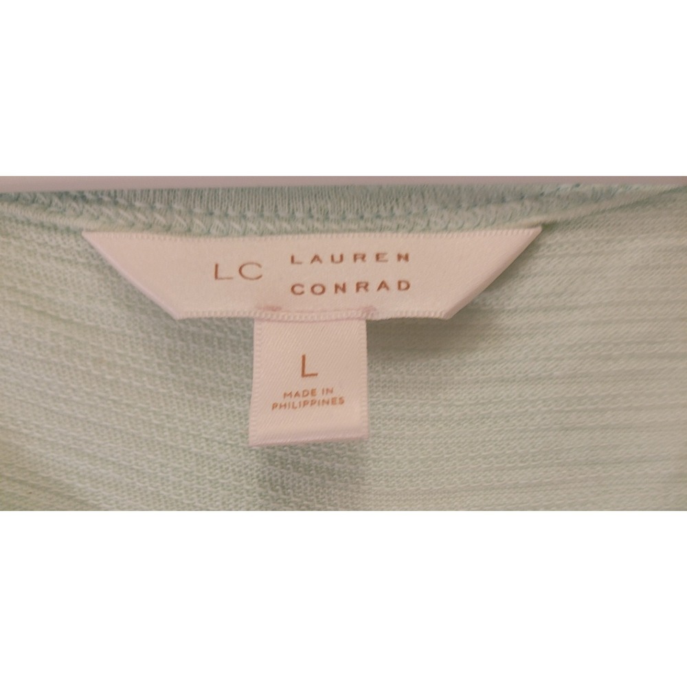 NWT LC Lauren Conrad Oahu Sunrise Graphic Tee Shirt Women's Sz Large Mint Green - Picture 2 of 8
